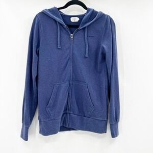 Volcom Blue Full Zip Hoodie Lived In Sweatshirt Womens Size Xtra Large